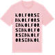Pink Cotton t-shirt med Kolforsen ordlek t-shirt