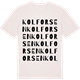 Vintage White t-shirt med Kolforsen ordlek t-shirt