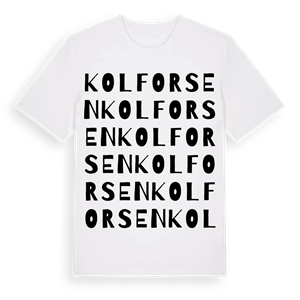 Kolforsen ordlek t-shirt – ekologisk bomull t-shirt från Pinshirt