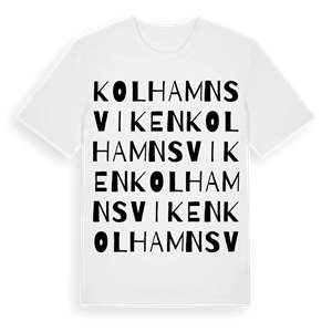 Kolhamnsviken ordlek t-shirt – ekologisk bomull t-shirt från Pinshirt