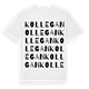 White t-shirt med Kollegan ordlek t-shirt