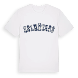 Kolmätars college t-shirt – ekologisk bomull t-shirt från Pinshirt