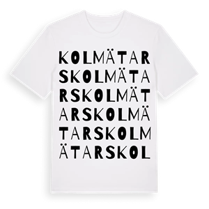 Kolmätars ordlek t-shirt – ekologisk bomull t-shirt från Pinshirt