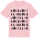 Pink Cotton t-shirt med Kölsjöhållan ordlek t-shirt