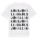 White t-shirt med Kölsjöhållan ordlek t-shirt