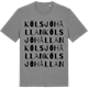 Mid Heather Gray t-shirt med Kölsjöhållan ordlek t-shirt