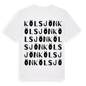 Kölsjön ordlek t-shirt – ekologisk bomull t-shirt från Pinshirt