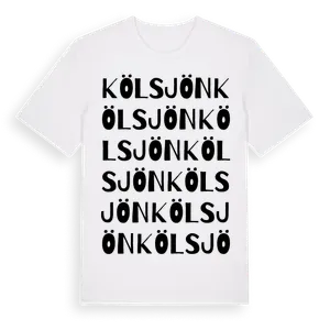Kölsjön ordlek t-shirt – ekologisk bomull t-shirt från Pinshirt