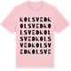 Pink Cotton t-shirt med Kolsved ordlek t-shirt