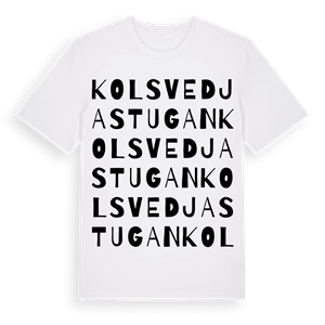 Kolsvedjastugan ordlek t-shirt – ekologisk bomull t-shirt från Pinshirt