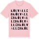 Pink Cotton t-shirt med Kölvallen ordlek t-shirt
