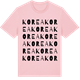 Pink Cotton t-shirt med Korea ordlek t-shirt