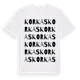 White t-shirt med Korkas ordlek t-shirt