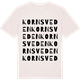 Vintage White t-shirt med Kornsveden ordlek t-shirt