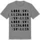 Mid Heather Gray t-shirt med Korrisvallen ordlek t-shirt
