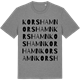 Mid Heather Gray t-shirt med Korshamn ordlek t-shirt