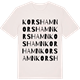 Vintage White t-shirt med Korshamn ordlek t-shirt
