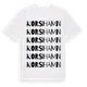 White t-shirt med Korshamn ordlek t-shirt