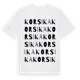 White t-shirt med Korsika ordlek t-shirt