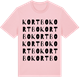 Pink Cotton t-shirt med Kortbo ordlek t-shirt