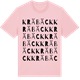 Pink Cotton t-shirt med Kräbäck ordlek t-shirt