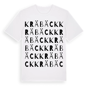 Kräbäck ordlek t-shirt – ekologisk bomull t-shirt från Pinshirt