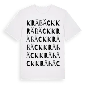 Kräbäck ordlek t-shirt – ekologisk bomull t-shirt från Pinshirt