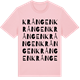 Pink Cotton t-shirt med Krången ordlek t-shirt