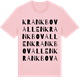 Pink Cotton t-shirt med Krankbovallen ordlek t-shirt