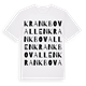 White t-shirt med Krankbovallen ordlek t-shirt