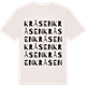 Vintage White t-shirt med Kråsen ordlek t-shirt