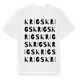 White t-shirt med Krigs ordlek t-shirt