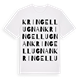 White t-shirt med Kringellugnan ordlek t-shirt