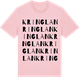 Pink Cotton t-shirt med Kringlan ordlek t-shirt
