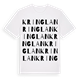 White t-shirt med Kringlan ordlek t-shirt