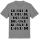 Mid Heather Gray t-shirt med Kringlan ordlek t-shirt