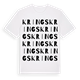 White t-shirt med Krings ordlek t-shirt