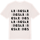 Vintage White t-shirt med Krings ordlek t-shirt