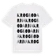 White t-shirt med Krogbodarna ordlek t-shirt
