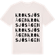 Vintage White t-shirt med Kroksjösågen ordlek t-shirt