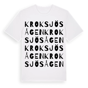 Kroksjösågen ordlek t-shirt – ekologisk bomull t-shirt från Pinshirt
