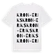 White t-shirt med Kron-Eriks ordlek t-shirt