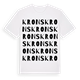 White t-shirt med Krons ordlek t-shirt