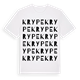 White t-shirt med Krype ordlek t-shirt