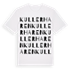 White t-shirt med Kullerharen ordlek t-shirt
