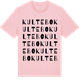 Pink Cotton t-shirt med Kultebo ordlek t-shirt