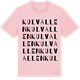 Pink Cotton t-shirt med Kulvallen ordlek t-shirt