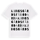 White t-shirt med Kungsgårdsfäbodarna ordlek t-shirt