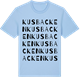 Blue Soul t-shirt med Kusbacken ordlek t-shirt