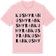Pink Cotton t-shirt med Kusmyran ordlek t-shirt